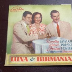 Cine: PROGRAMA DOBLE DE CINE LUNA DE BIRMANIA 1944. Lote 302095863