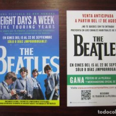 Cine: EIGHT DAYS A WEEK THE TOURING YEARS - FOLLETO MANO ORIGINAL - THE BEATLES RON HOWARD. Lote 302224108