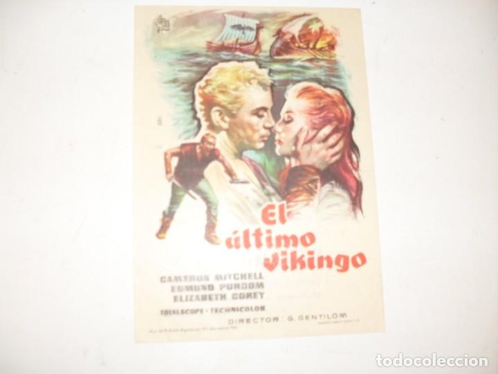 Cine: programa de mano sencillo,con texto publicitario .titulo: el ultimo vikingo.