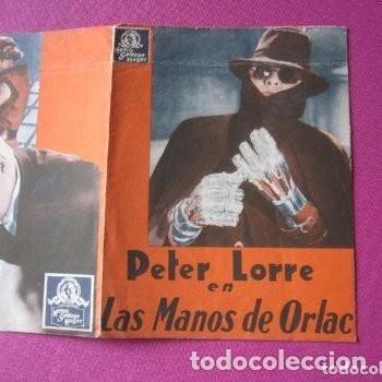 Cine: LAS MANOS DE ORLAC PETER LORRE PROGRAMA DE CINE DOBLE C2 - Foto 1