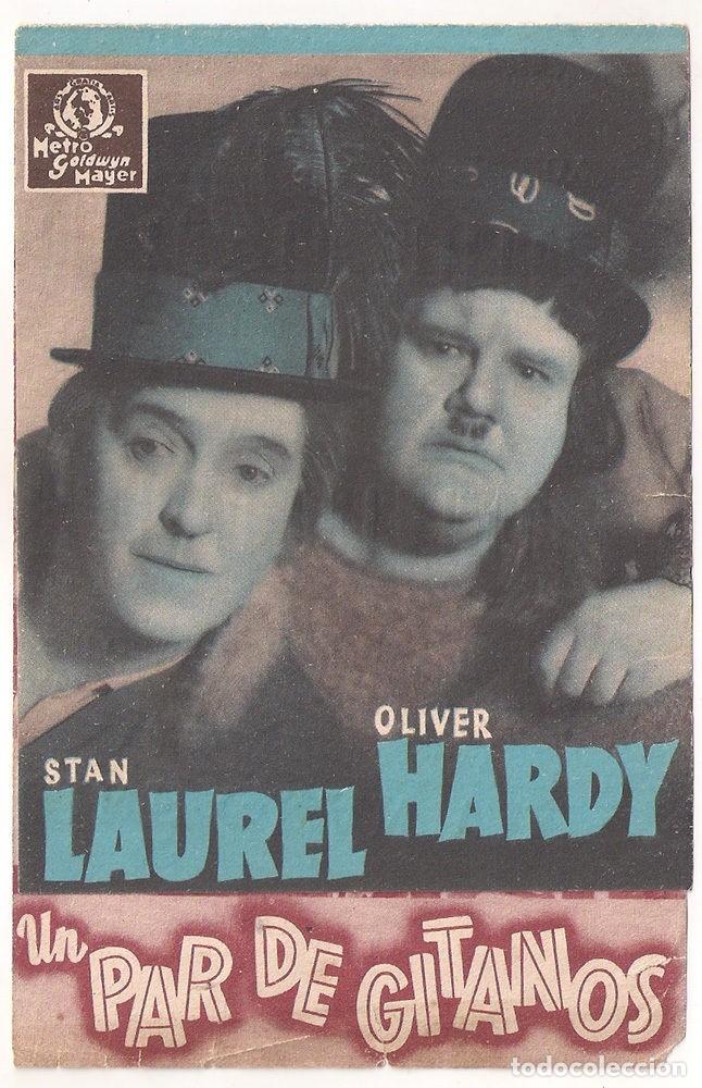 Cine: PTEB 071 UN PAR DE GITANOS PROGRAMA DOBLE MGM STAN LAUREL OLIVER HARDY UGT - CNT - Foto 1