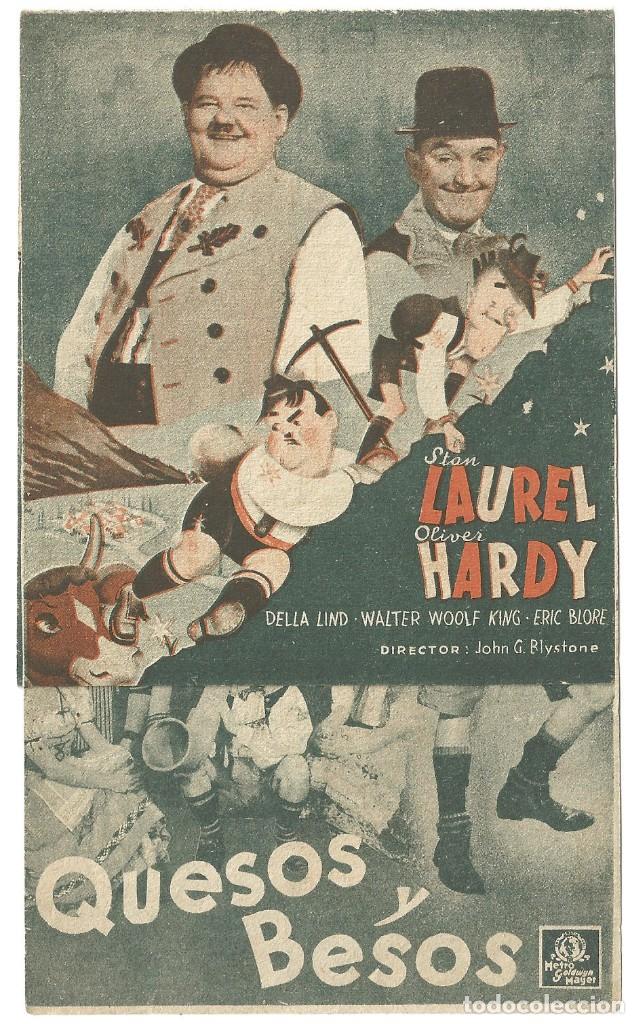 Cine: PTEB 071 QUESOS Y BESOS PROGRAMA DOBLE MGM STAN LAUREL OLIVER HARDY - Foto 1