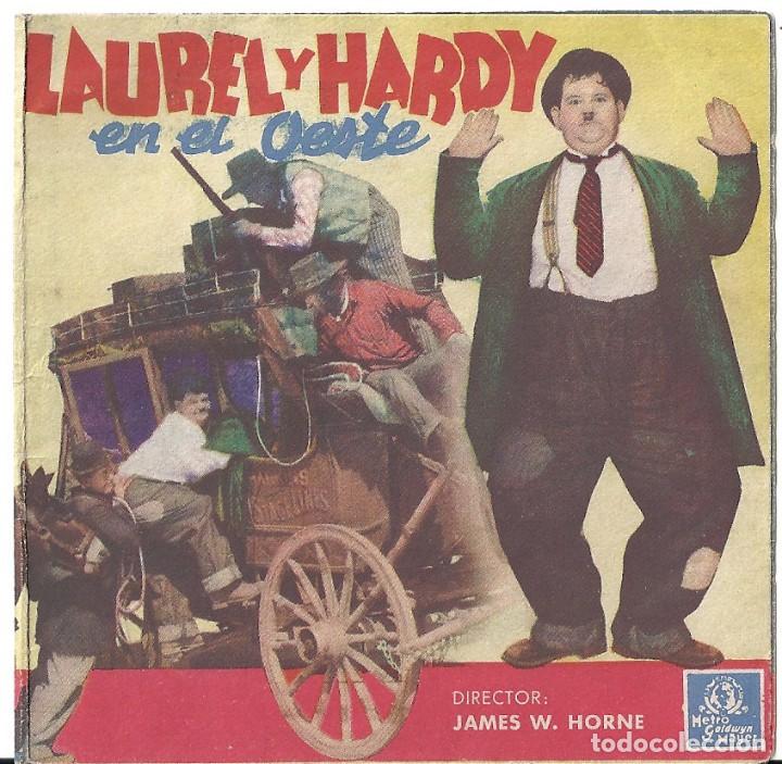 Cine: PTEB 071 LAUREL Y HARDY EN EL OESTE PROGRAMA DOBLE MGM STAN LAUREL OLIVER HARDY - Foto 1