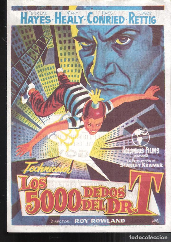 Cine: Los 5.000 dedos del Dr. T. Septiembre 1956 Cine Coso. Zaragoza. Publicidad: La Catalana. - Foto 1 - 302433858