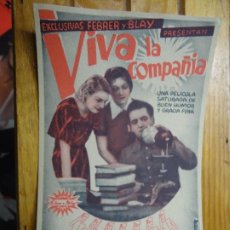Cine: 1935 ANTIGUO PROGRAMA FEBRER Y BLAY VIVA LA COMPAÑIA CON NOEL NOEL, PAULETTE DUBOST, MADELEINE GUIT. Lote 302590068