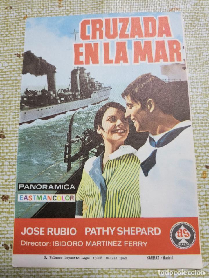 Cine: José Rubio programa de mano de la película Cruzada en la mar... - Foto 1 - 302893183