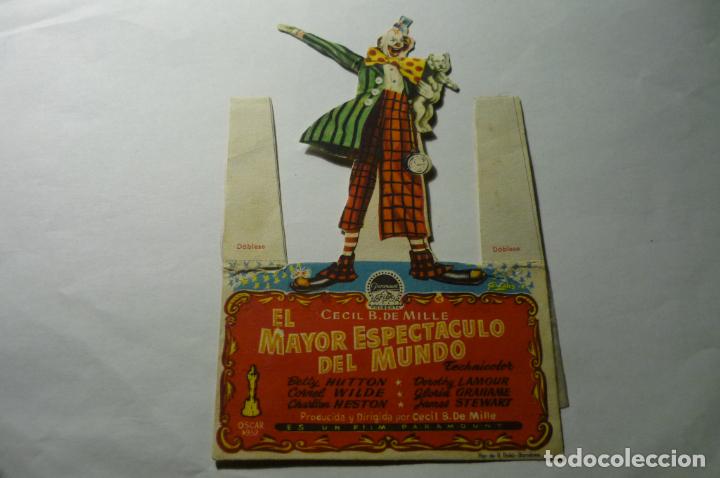 Cine: programa el mayor espectaculo del mundo troquelado.- publicidad catalu&ntilde;a-berga