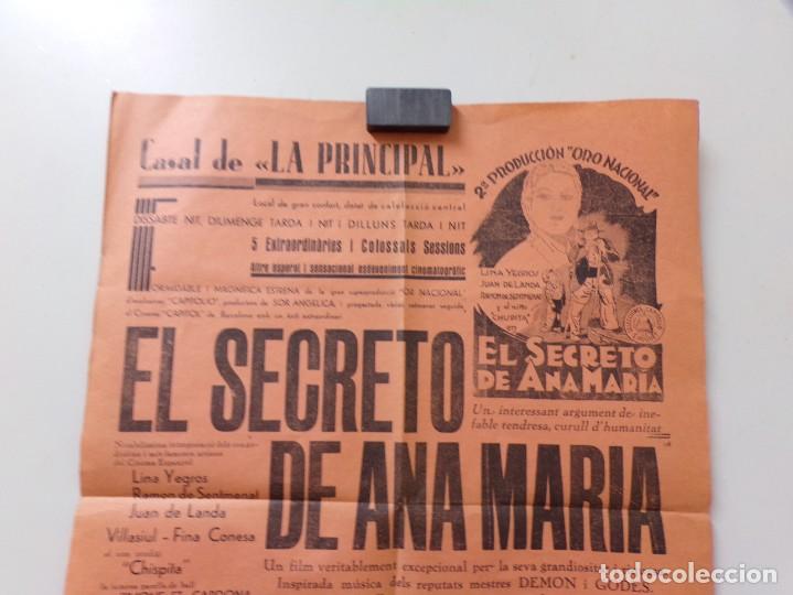 Cine: Folleto Casal de La Principal El Secreto De Ana Maria - Foto 2 - 303454138