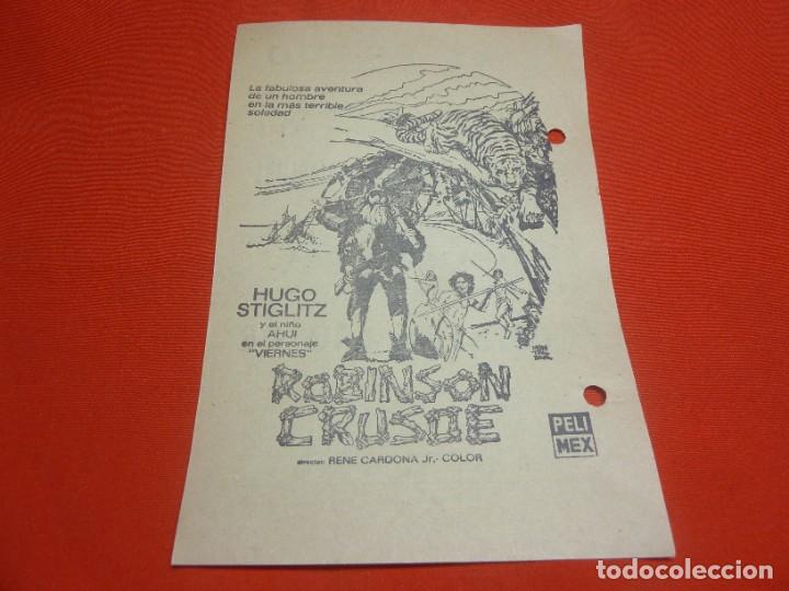 Cine: PROGRAMA DE CINE LOCAL ROBINSON CRUSOE 1972 - Foto 1