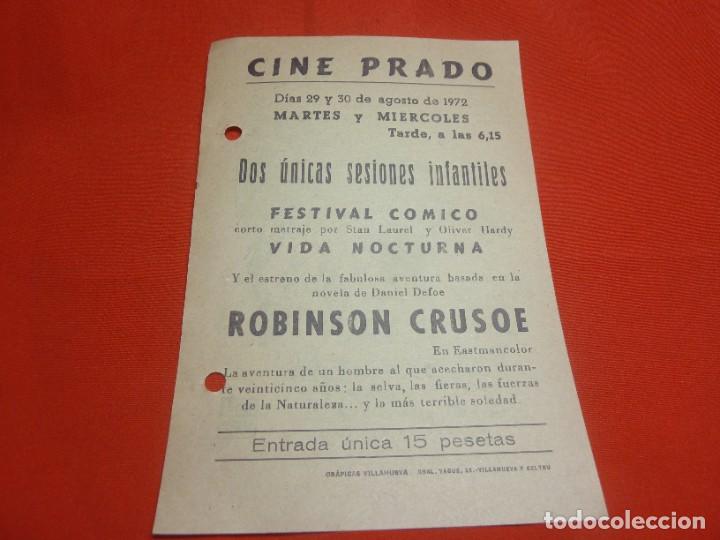 Cine: PROGRAMA DE CINE LOCAL ROBINSON CRUSOE 1972 - Foto 2