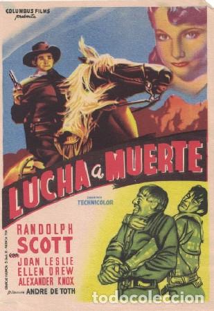 Cine: PROGRAMA DE CINE. LUCHA A MUERTE. PC-5129