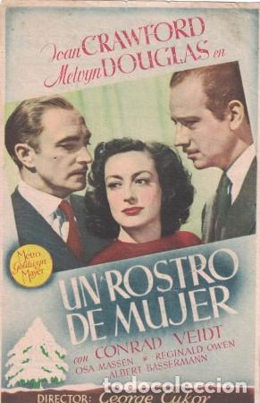 Cine: PROGRAMA DE CINE. UN ROSTRO DE MUJER. PC-5148 - Foto 1