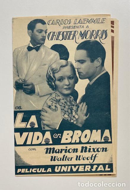 Cine: LA VIDA EN BROMA. PROGRAMA DOBLE UNIVERSAL. PERFECTO ESTADO - Foto 1