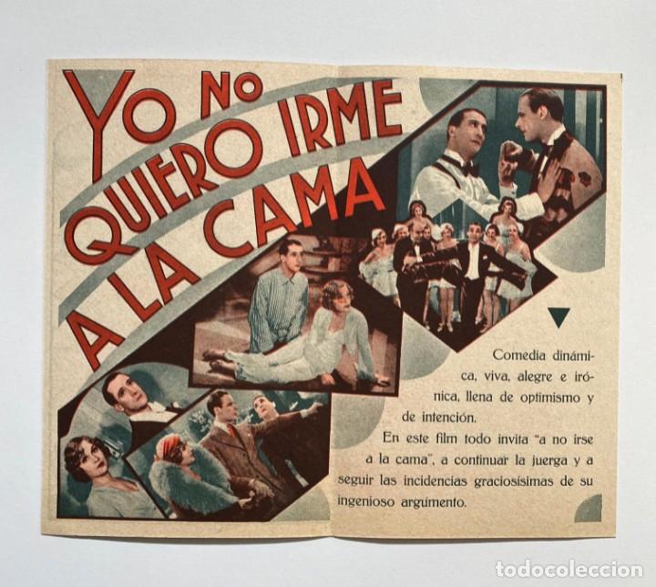 Cine: YO QUIERO IRME A LA CAMA. PROGRAMA DOBLE CINAMOND. PERFECTO ESTADO - Foto 2