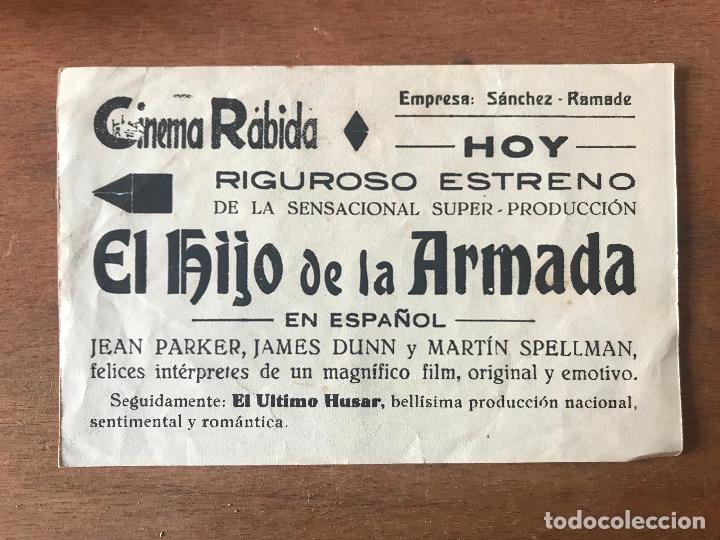Cine: El hijo de la Armada. Trasera: Cinema R&aacute;bida. - Foto 2