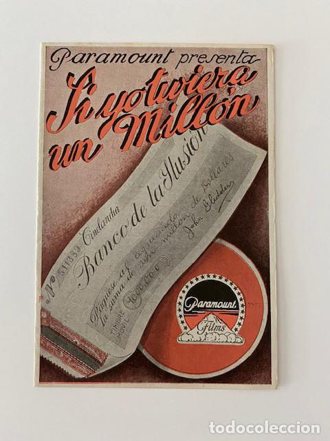 Cine: SI YO TUVIERA UN MILL&Oacute;N. PROGRAMA DOBLE PARAMOUNT. GARY COOPER. PERFECTO - Foto 1