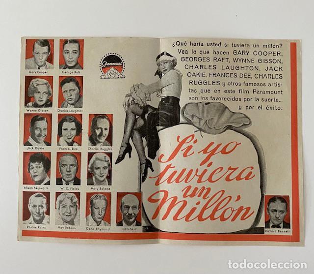 Cine: SI YO TUVIERA UN MILL&Oacute;N. PROGRAMA DOBLE PARAMOUNT. GARY COOPER. PERFECTO - Foto 2