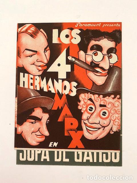 Cine: SOPA DE GANSO. PROGRAMA DOBLE PARAMOUNT CON LOS HERMANOS MARX. PERFECTO ESTADO - Foto 1