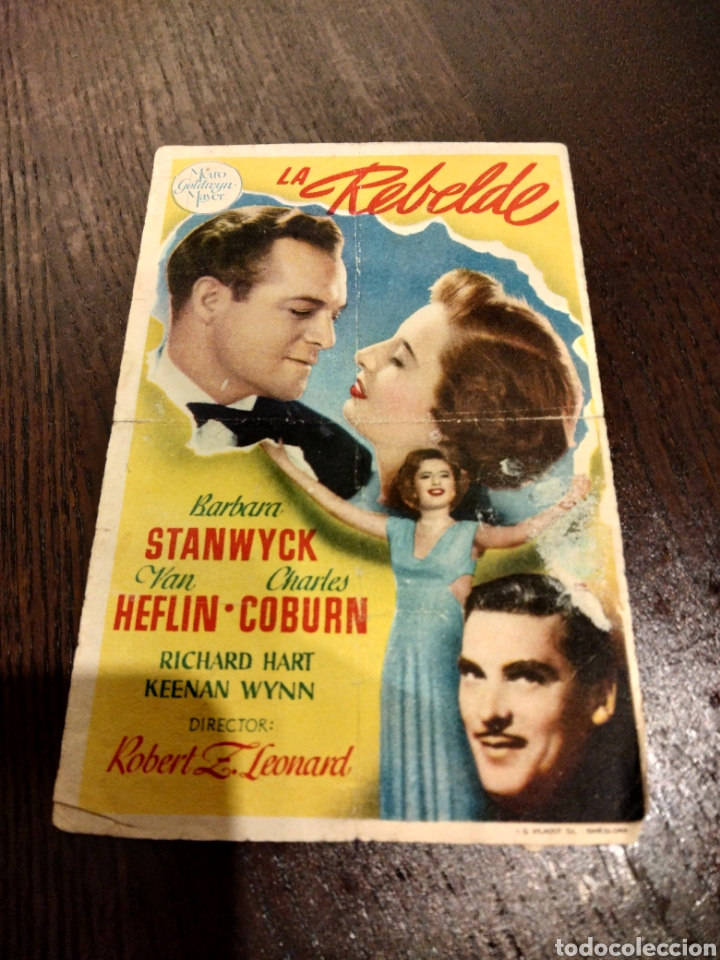  Foglietti di film di film antichi di cinema: Folleto La rebelde Barbara Stanwyck