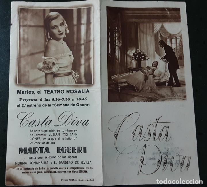 Cine: Casta Diva. Marta Eggerth, programa doble, U films - Foto 1