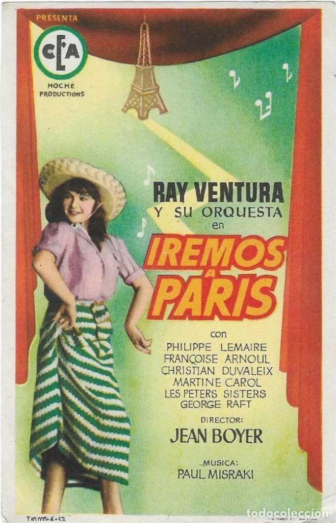 Cine: Programa Cine. Iremos a Paris. Ray Ventura. 19-1351 - Foto 1