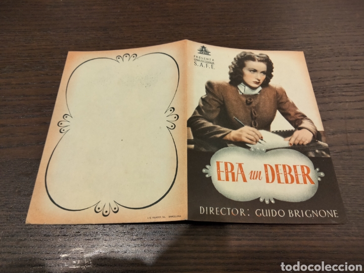 Cine: Folleto Era un deber (Sin publicidad)