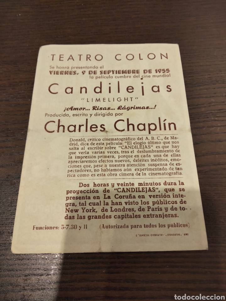 Cine: Candilejas de Charles Chaplin Teatro Col&oacute;n - Foto 2