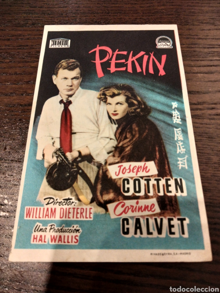  Foglietti di film di film antichi di cinema: Pek&iacute;n - Joseph Cotten, Corinne Calvet Cine Goya