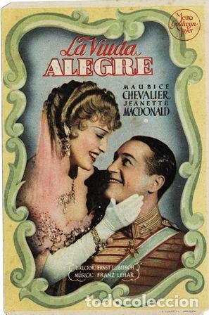  Flyers Publicitaires de films Anciens: PROGRAMA DE CINE. LA VIUDA ALEGRE PC-5239