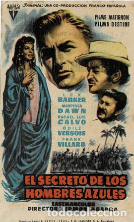  Flyers Publicitaires de films Anciens: PROGRAMA DE CINE. EL SECRETO DE LOS HOMBRES AZULES PC-5246