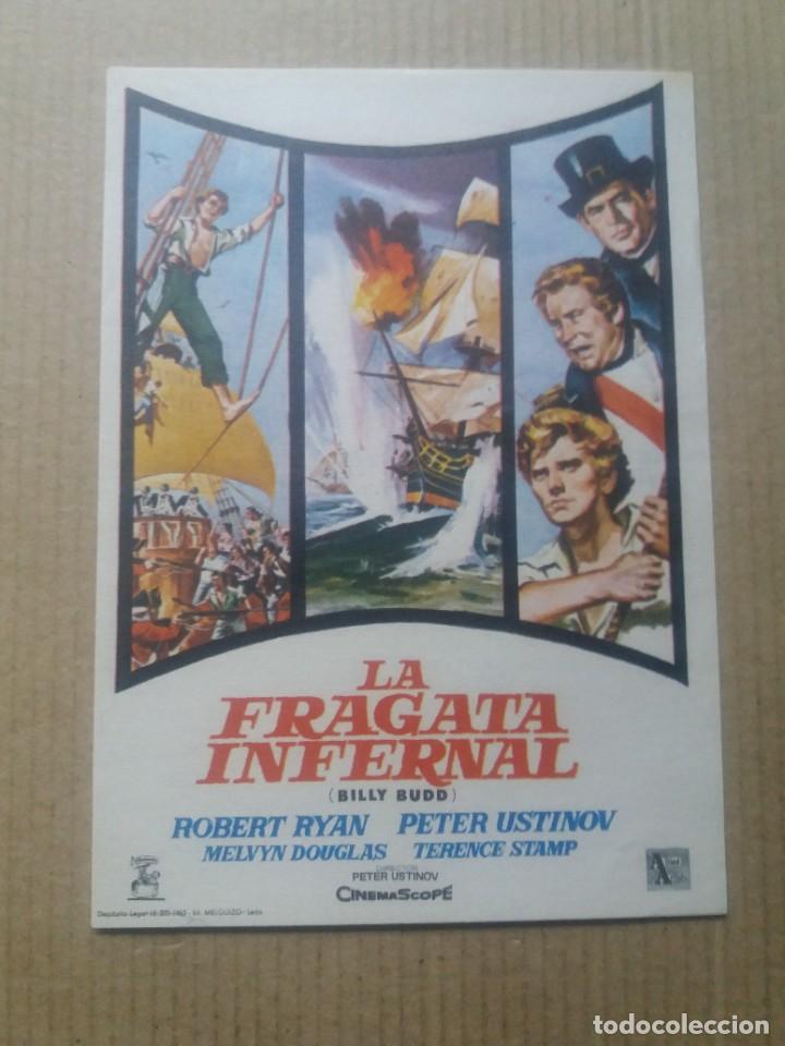  Flyers Publicitaires de films Anciens: La fragata infernal con sello Cine Rex