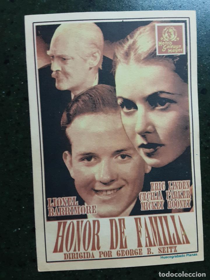  Flyers Publicitaires de films Anciens: Honor de familia, Lionel Barrymore. Mickey Rooney . dise&ntilde;ado e impreso en 1983