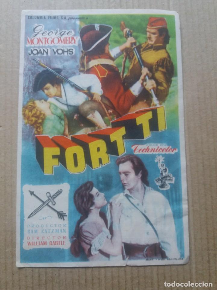  Flyers Publicitaires de films Anciens: Fort Ti con publicidad Cine Duque M&aacute;laga