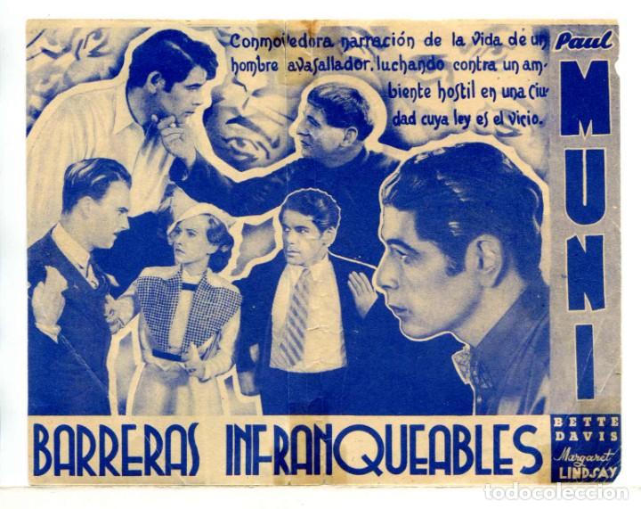 Cine: BARRERAS INFRANQUEABLES, con Paul Muni. - Foto 1