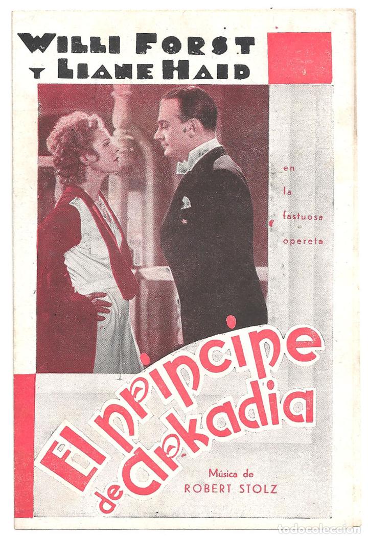 Cine: PTCC0 87 EL PRINCIPE DE ARKADIA PROGRAMA DOBLE WILLI FORST LIANE HAID - Foto 1