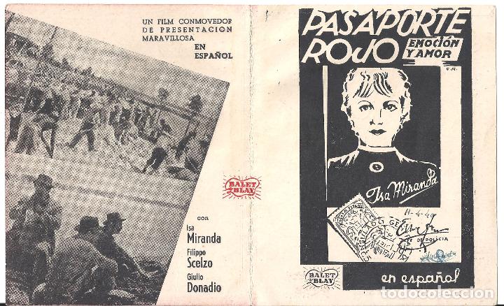 Cine: PTCC 110 PASAPORTE ROJO PROGRAMA DOBLE BALET Y BLAY ISA MIRANDA - Foto 2