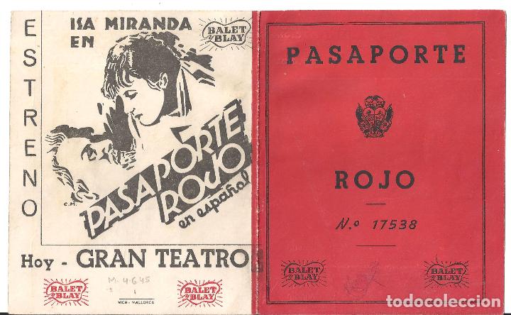 Cine: PTCC 110 PASAPORTE ROJO PROGRAMA DOBLE BALET Y BLAY ISA MIRANDA - Foto 1