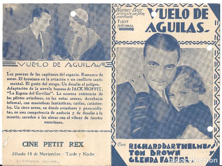 Cine: PTCC 111 AEROPUERTO CENTRAL PROGRAMA DOBLE URUGUAYO RICHARD BARTHELMESS SALLY EILERS JOHN WAYNE - Foto 1