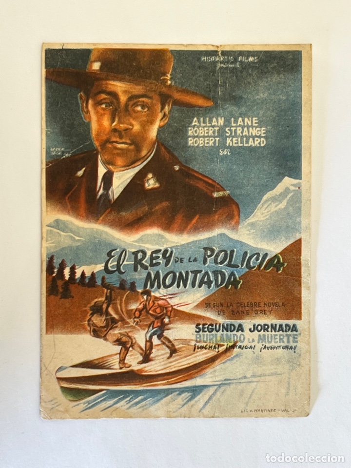  Flyers Publicitaires de films Anciens: CINE. Folleto de mano.. El Rey de la Polic&iacute;a Montada.. (h.1940?) sin publicidad&hellip;