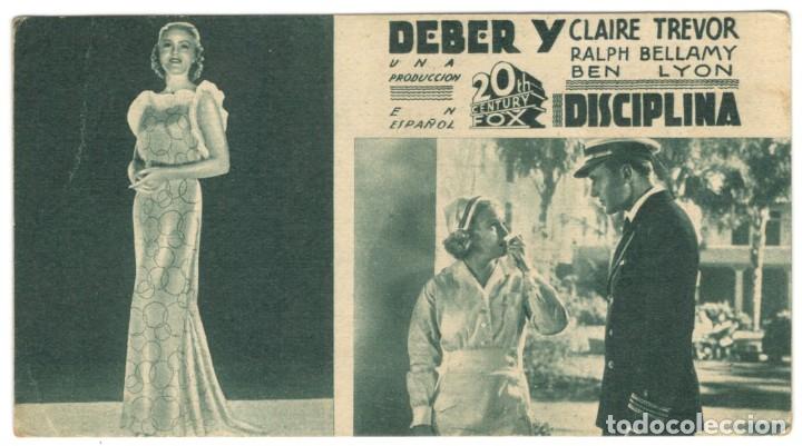 Cine: PROGRAMA DE CINE - DEBER Y DISCIPLINA - FOX - A&Ntilde;OS 30. - Foto 1