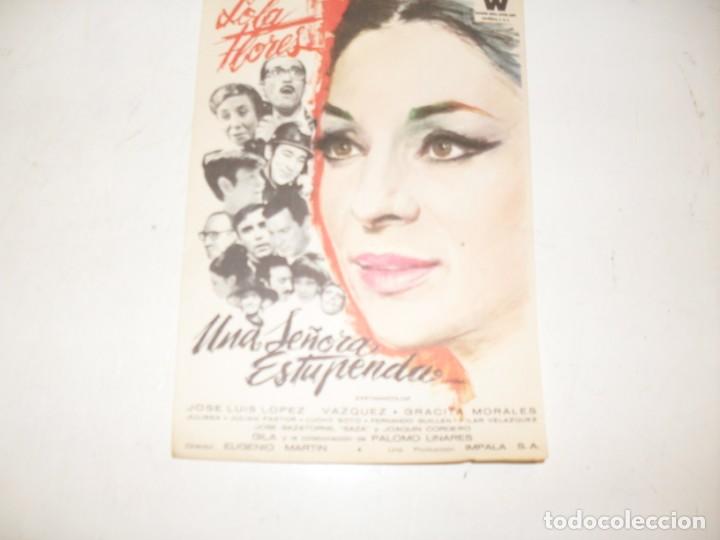  Flyers Publicitaires de films Anciens: programa de mano sencillo,sin texto publicitario .titulo: UNA SE&Ntilde;ORA ESTUPENDA.