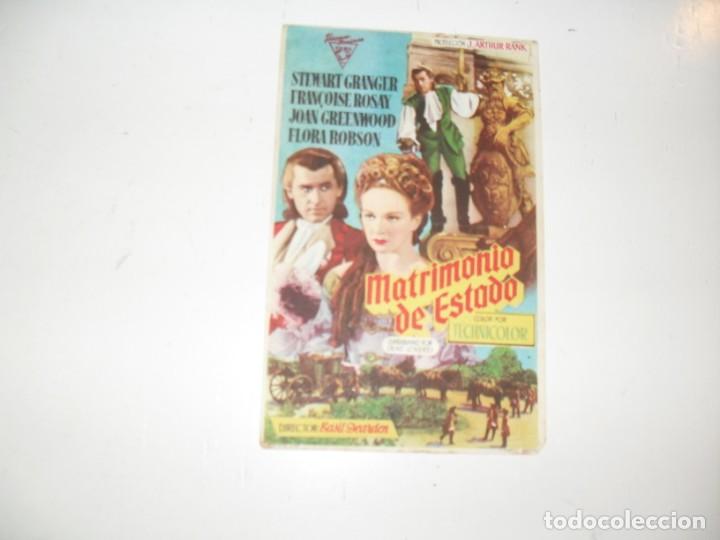  Flyers Publicitaires de films Anciens: programa de mano sencillo,sin texto publicitario .titulo: MATRIMONIO DE ESTADO.