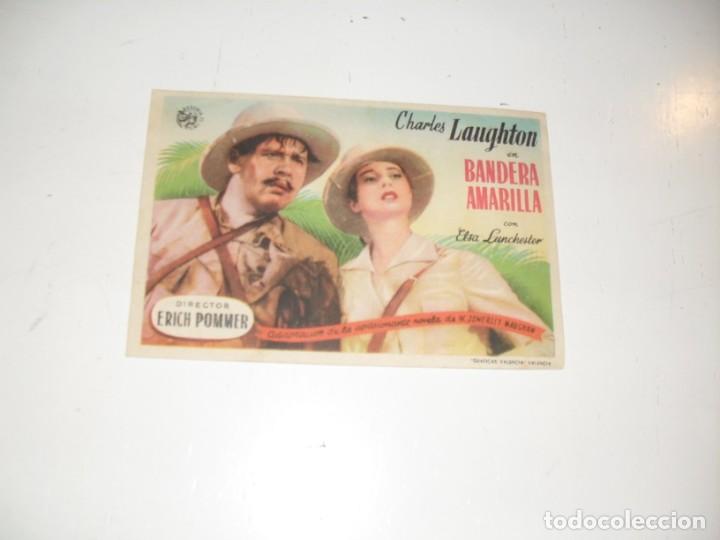  Flyers Publicitaires de films Anciens: programa de mano sencillo,sin texto publicitario .titulo: BANDERA AMARILLA.