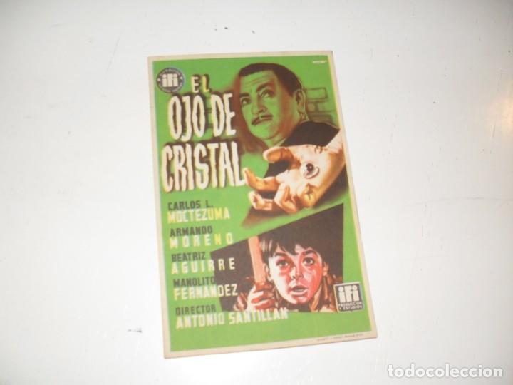 Cine: programa de mano sencillo,sin texto publicitario .titulo: EL OJO DE CRISTAL.