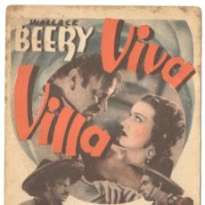  Flyers Publicitaires de films Anciens: VIVA VILLA - WALLACE BEERY - METRO - 1937 - CINEMA MODERN MATARÓ. Lote 308337843