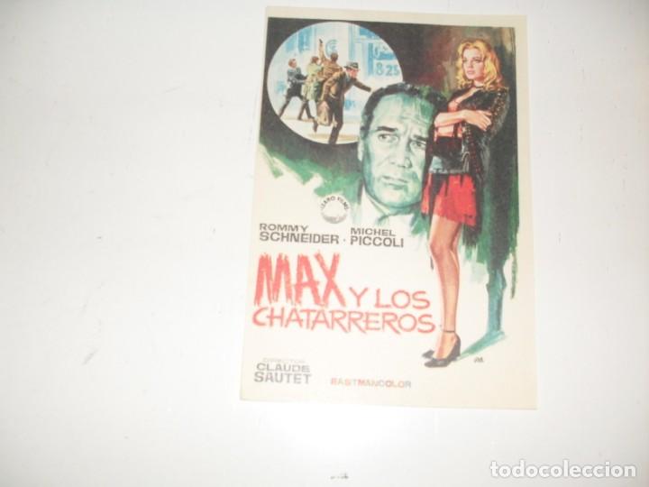 Cine: programa de mano sencillo,sin texto publicitario .titulo: MAX Y LOS CHATARREROS.