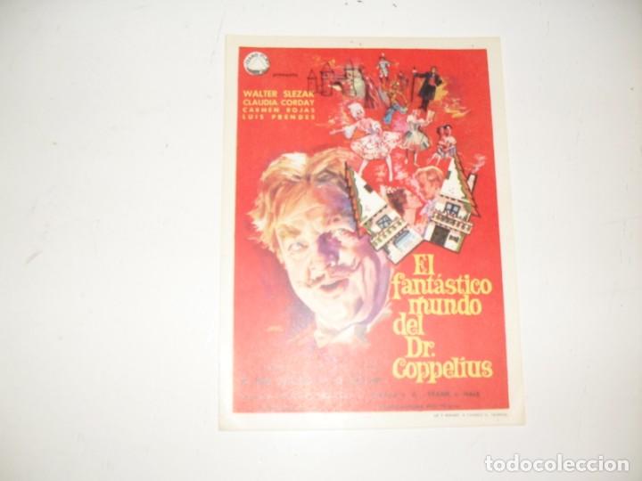 Cine: programa de mano sencillo,sin texto publicitario .titulo: EL FANTASTICO MUNDO DE COPPELIUS.