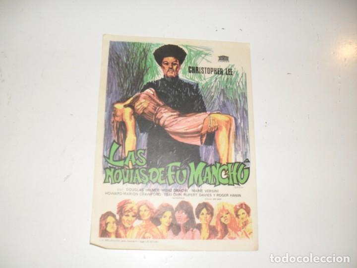 Cine: programa de mano sencillo,sin texto publicitario .titulo: LAS NOVIAS DE FU MANCHU.