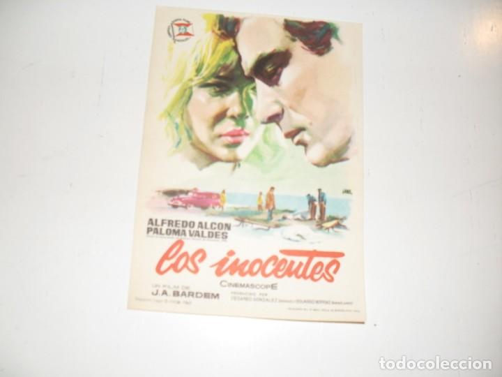 Cine: programa de mano sencillo,sin texto publicitario .titulo: LOS INOCENTES