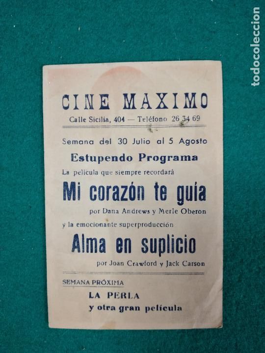Cine: MI CORAZON TE GUIA. DANA ANDREWS. PROGRAMA DE CINE CON PUBLICIDAD. - Foto 2
